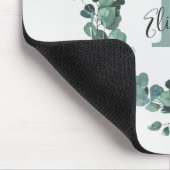 Eucalyptus Greenery Personalized Monogram Mouse Pa Mousepad (Ecke)