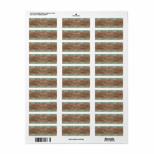 Eucalyptus Greenery Return Address Label | Rustic (Vorne)