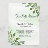 Eucalyptus Greenery Sukkulente Probe Abendessen Einladung (Vorne/Hinten)