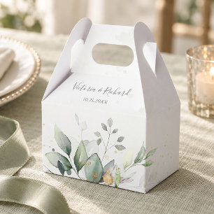Eucalyptus Greenery Watercolor Elegant Wedding Geschenkschachtel