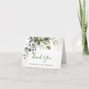 Eucalyptus Greenery Watercolor Wedding Dankeskarte