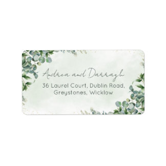 Eucalyptus Greenery Wedding Address Labels 1001 Adressaufkleber