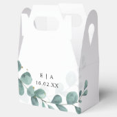 Eucalyptus Greenery Wedding Bonbonniere Gable Geschenkschachtel (Geöffnet)