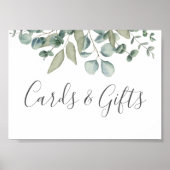 Eucalyptus Greenery Wedding Cards and Gift Poster (Vorne)