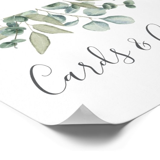 Eucalyptus Greenery Wedding Cards and Gift Poster (Ecke)