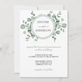 Eucalyptus Greenery Wedding Einladung (Vorderseite)