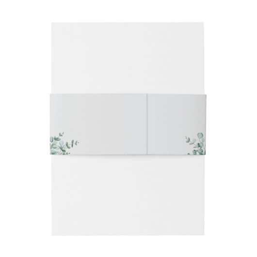 eucalyptus greenery wedding einladungsbanderole (Rückseitenbeispiel)