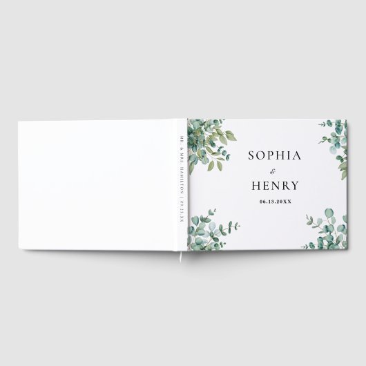 eucalyptus greenery wedding gästebuch (Voll)