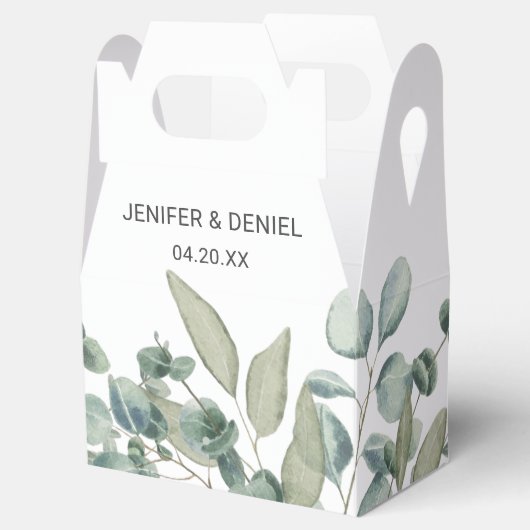 Eucalyptus Greenery Wedding Geschenkschachtel (Geöffnet)