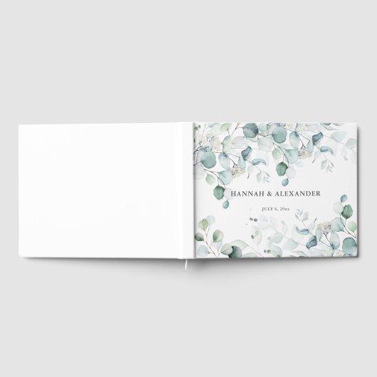 Eucalyptus Greenery Wedding Guest Book Keepsake Gästebuch (Voll)
