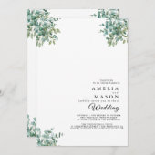 eucalyptus greenery wedding Invitation Einladung (Vorne/Hinten)