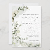 Eucalyptus Greenery Wedding Invitation Einladung (Vorderseite)