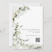 Eucalyptus Greenery Wedding Invitation Einladung (Rückseite)