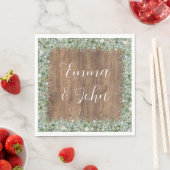 Eucalyptus Greenery Wedding Napkin | Rustic Serviette (Beispiel)