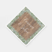 Eucalyptus Greenery Wedding Napkin | Rustic Serviette (Ecke)