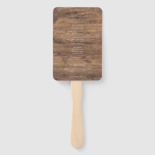 Eucalyptus Greenery Wedding Program Hand Fan Fächer (Rückseite)