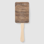 Eucalyptus Greenery Wedding Program Hand Fan Fächer (Vorderseite)