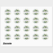 Eucalyptus Greenery Wedding Round Sticker (Blatt)