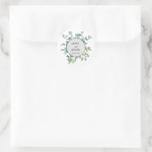 eucalyptus greenery wedding runder aufkleber (Tasche)