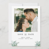 eucalyptus greenery wedding save the date (Vorderseite)