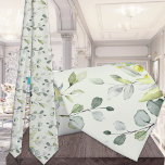 Eucalyptus Greenery Wedding Silver Sage Green Krawatte<br><div class="desc">A silver sage green wedding neck tie featuring watercolor-painted eucalyptus stems against a silver sage green background. Makes an excellent choice for groomsmen and bridal party.</div>