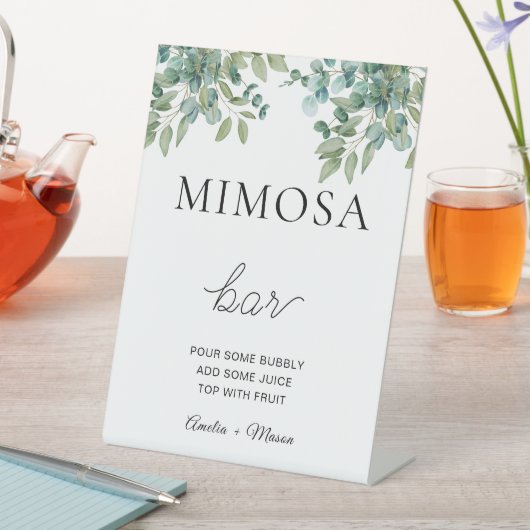 eucalyptus greenery wedding sockelschild (In Situ)