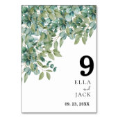 eucalyptus greenery wedding tischnummer (Vorderseite)