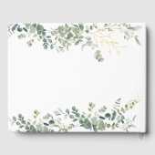 Eucalyptus Handwriting Script-Brautparty Gästebuch (Rückseite)