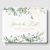 Eucalyptus Handwriting Script-Brautparty Gästebuch (Vorderseite)