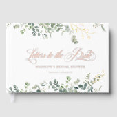 Eucalyptus Handwriting Script-Brautparty Gästebuch (Vorderseite)