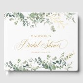 Eucalyptus Handwriting Script-Brautparty Gästebuch (Vorderseite)