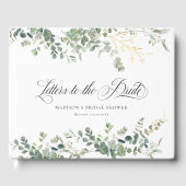 Eucalyptus Handwriting Script-Brautparty Gästebuch (Vorderseite)