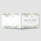 Eucalyptus  Handwriting Script Bridal Shower Gästebuch (Voll)