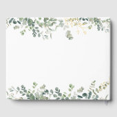 Eucalyptus  Handwriting Script Bridal Shower Gästebuch (Rückseite)