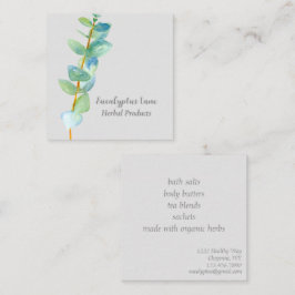 Eucalyptus Herb Business Natural Bath Products Quadratische Visitenkarte