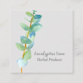 Eucalyptus Herb Business Natural Bath Products Quadratische Visitenkarte (Vorderseite)