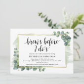 Eucalyptus Hochzeitliches Abendessen Probe Einladu Einladung (Stehend Vorderseite)