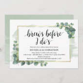 Eucalyptus Hochzeitliches Abendessen Probe Einladu Einladung (Vorne/Hinten)