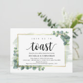 Eucalyptus Hochzeitliches Abendessen Probe Einladu Einladung (Stehend Vorderseite)