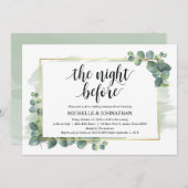 Eucalyptus Hochzeitliches Abendessen Probe Einladu Einladung (Vorne/Hinten)