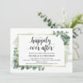 Eucalyptus Hochzeitliches Abendessen Probe Einladu Einladung (Stehend Vorderseite)