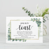 Eucalyptus Hochzeitliches Abendessen Probe Einladu Einladung (Stehend Vorderseite)