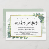 Eucalyptus Hochzeitliches Abendessen Probe Einladu Einladung (Vorne/Hinten)