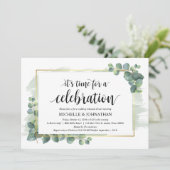 Eucalyptus Hochzeitliches Abendessen Probe Einladu Einladung (Stehend Vorderseite)