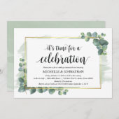 Eucalyptus Hochzeitliches Abendessen Probe Einladu Einladung (Vorne/Hinten)