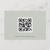 Eucalyptus Hochzeits-Website QR-Code Details Begleitkarte (Rückseite)