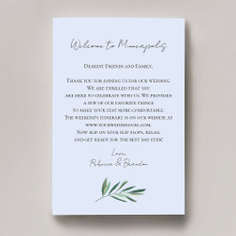 Eucalyptus-Hochzeits-Willkommensbeutel-Brief