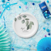 Eucalyptus Individuelle Name Baby Showroom Pappteller (Party)