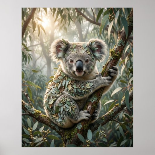 Eucalyptus Koala Calm Poster (Vorne)