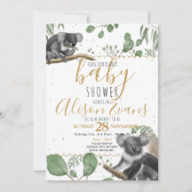 Eucalyptus Koalas gold Glitzer Baby Showroom